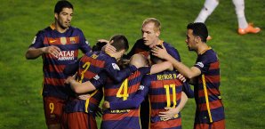 Jubel beim FC Barcelona gegen Rayo FC Barcelona