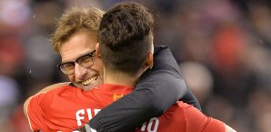 Zwei, die sich verstehen: Jürgen Klopp und Roberto Firmino Jürgen Klopp, Roberto Firmino