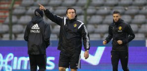 Das Team um Coach Marc Wilmots befindet sich derzeit in Brüssel Marc Wilmots