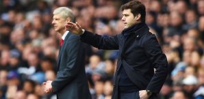 Mauricio Pochettino und Tottenham konnten beim 2:2 gegen Arsenal Platz zwei verteidigen Mauricio Pochettino
