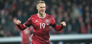 Nicolai Jörgensen bejubelt seine beiden Toren Nicolai Jörgensen