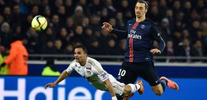 Zlatan Ibrahimovic im Spiel gegen Olympique Lyon Paris Saint Germain