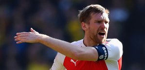 Per Mertesacker steht mit Arsenal vor dem K.o. in der Champions League Per Mertesacker