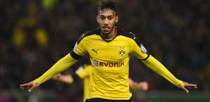 Pierre-Emerick Aubameyang jubelt im Spiel gegen den VfB Stuttgart Pierre-Emerick Aubameyang