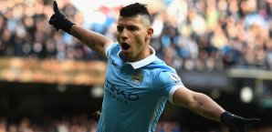Sergio Agüero war mit zwei Treffern der Mann des Tages Sergio Agüero