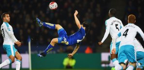 Shinji Okazaki erzielte per Fallrückzieher das Tor des Tages Shinji Okazaki