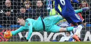 Thibaut Courtois erwischte einen herausragenden Tag Thibaut Courtois