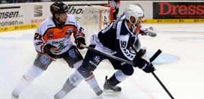 Die Grizzlys Wolfsburg im Spiel gegen die Hamburg Freezers Wolfsburg Grizzlys