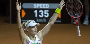 Angelique Kerber bejubelt ihren Sieg in Stuttgart Angelique Kerber