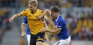 John Stones (r.) spielte gestern für Everton beim Dresden-Cup John Stones