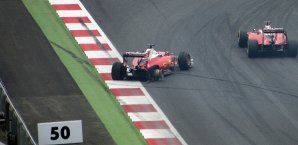 Der Reifen bei Vettels Ferrari war am Sonntag geplatzt Sebastian Vettel