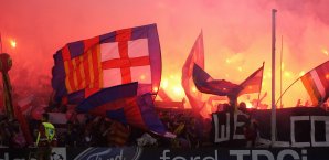Barcelonas Fans wollen Kataloniens Unabhängigkeit Champions League