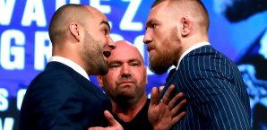 Eddie Alvarez (l.) wird es im November mit Conor McGregor zu tun bekommen Eddie Alvarez