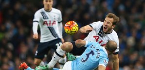 Harry Kane und Tottenham sind bei den Citizens zu Gast Harry Kane