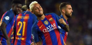 Neymar legte zum Champions-League-Auftakt eine Zaubershow mit Luis Suarez und Lionel Messi hin Neymar