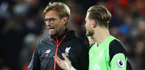 Jürgen Klopp vertraut seinem Schlussmann Loris Karius voll und ganz Jürgen Klopp, Loris Karius