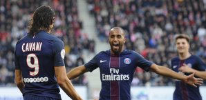 Lucas und Edinson Cavani trafen für PSG Lucas, Edinson Cavani