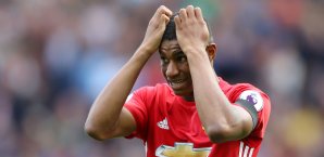 Marcus Rashford kam nicht sofort mit der körperbetonten Spielweise klar Marcus Rashford
