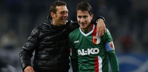Markus Weinzierl und Paul Verhaegh feierten beim FC Augsburg viele Erfolge zusammen Markus Weinzierl, Paul Verhaegh