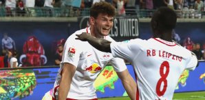 Oliver Burke (l.) fühlt sich in Leipzig wohl Oliver Burke