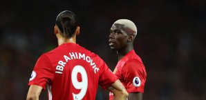 Paul Pogba und Zlatan Ibrahimovic verstehen sich bestens Paul Pogba, Zlatan Ibrahimovic