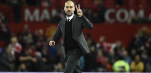 Pep Guardiola ist im Moment Trainer von Manchester City Pep Guardiola