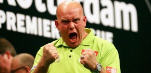 Der Weltranglistenerste gab sich gegen Anderson keine Blöße van Gerwen