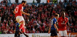 Yunus Malli bejubelt seinen Treffer zum 2:0 Yunus Malli