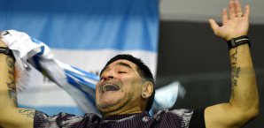 Diego Armando Maradona verfolgte das Davis-Cup-Finale vor Ort Diego Armando Maradona