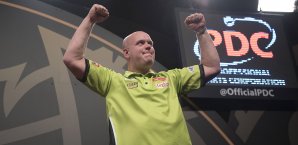 Van Gerwen ist einer der VIertelfinalisten Van Gerwen