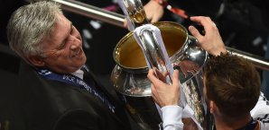 Carlo Ancelotti und Sergio Ramos feierten zusammen den CL-Titel 2014 Carlo Ancelotti, Sergio Ramos