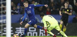 Jamie Vardy erzielte seinen ersten Hattrick in der Premier League Jamie Vardy