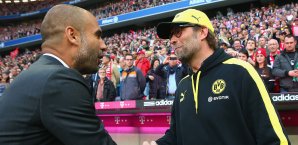 Jürgen Klopp und Pep Guardiola kennen sich aus der Bundesliga Jürgen Klopp, Pep Guardiola