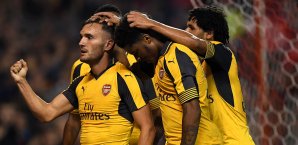 Lucas Perez gelang fü Arsenal ein Hattrick Lucas Perez