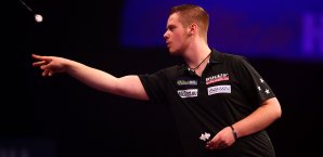 Max Hopp lieferte gegen Vincent van der Voort ein starkes Spiel Max Hopp