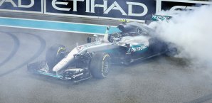 Nico Rosberg feierte seinen ersten und einzigen Titel ausgelassen Nico Rosberg