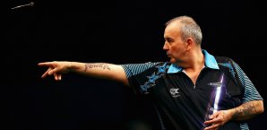 Phil Taylor bestritt sein Match im Eiltempo Phil Taylor