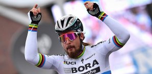 Peter Sagan setzte sich in einer Fünfköpfigen Ausreißergruppe durch Peter Sagan