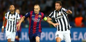 Claudio Marchisio und Andries Iniesta treffen im Viertelfinale der Champions League aufeinander Claudio Marchisio