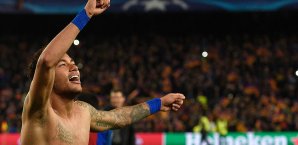 Neymar bejubelte das Weiterkommen gegen Paris Saint-Germain Neymar