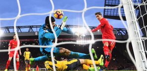 Roberto Firmino erzielte das 1:0 für die Reds Roberto Firmino