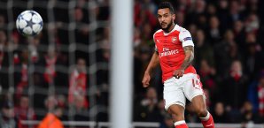 Theo Walcott erzielte das zwischenzeitiche 1:0 für Arsenal Theo Walcott