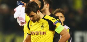 Sokratis nach der Niederlage im Champions League Viertelfinale Champions League, Borussia Dortmund