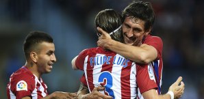 Filipe Luis erzielte das 2:0 für Atletico Madrid Filipe Luis