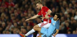 Luke Shaw scherzte bei seinem letzten Auftritt mit einem Gegner Luke Shaw