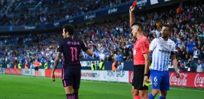 Neymar sah in der 65. Minute die Rote Karte Neymar