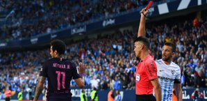 Neymar flog gegen Malaga mit Rot vom Platz Neymar