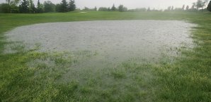 Regen und Gewitter stoppten die Golfer in Shenzhen Regen