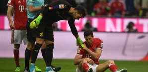 Robert Lewandowski brach das Abschlusstraining ab Robert Lewandowski