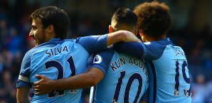 Sergio Aguero hat in den letzten zehn Pflichtspielen für City zehn Tore erzielt Sergio Aguero